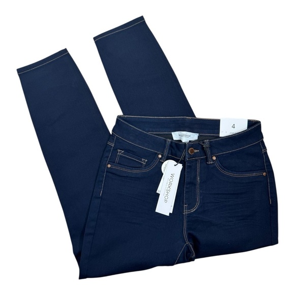 Workshop Republic Clothing Denim - WORKSHOP Republic Womens Size 4 Darkwash Skinny Jeans Ankle Stretch Modern